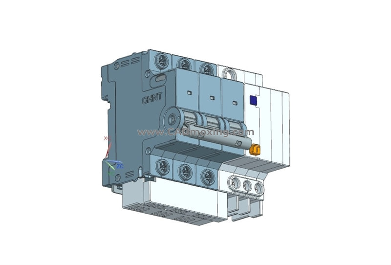 NXBLE-32&3P剩余电流动作断路器开关三维模型