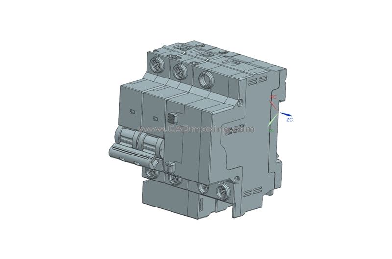 NXBLE-63E 2P剩余电流动作断路器开关三维模型