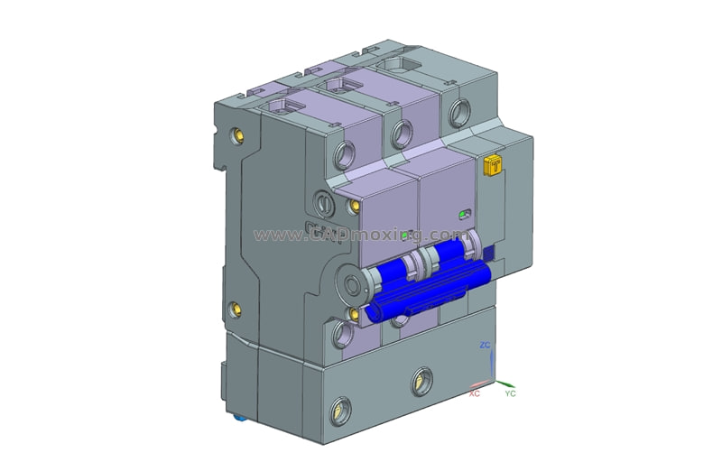 NXBLE-125G 2P剩余电流动作断路器开关三维模型