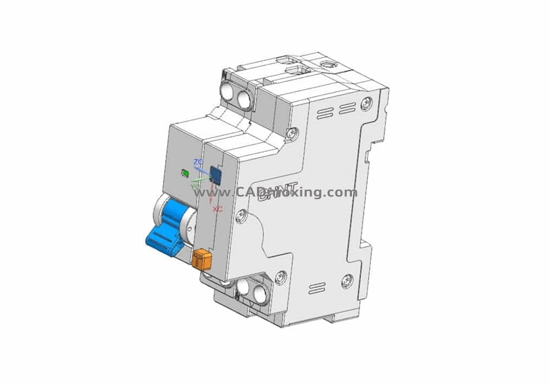 NXBLG-40&1P&N剩余电流动作断路器开关三维模型