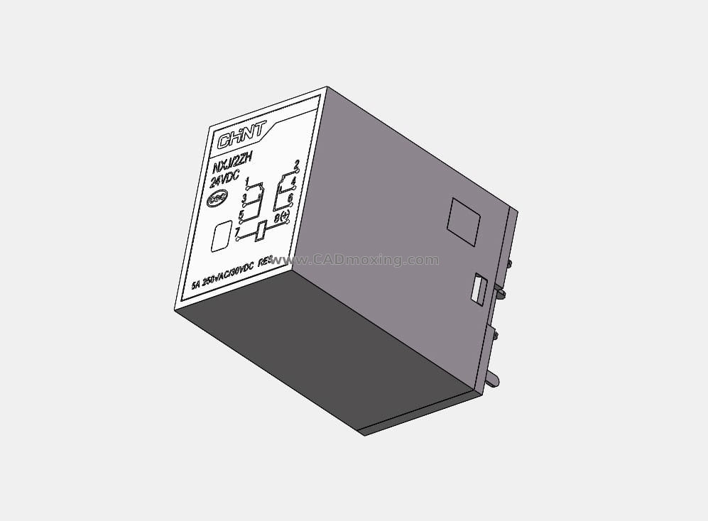 NXJ_2ZH1小型电磁继电器三维模型