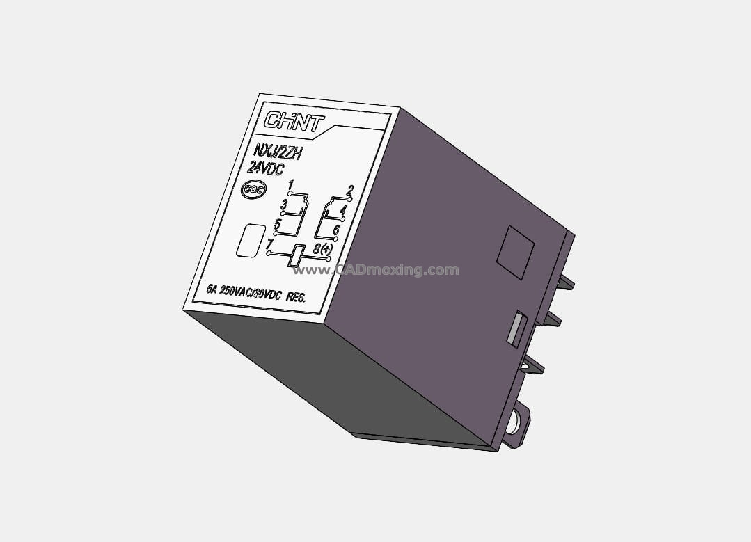 NXJ_2ZH小型电磁继电器三维模型