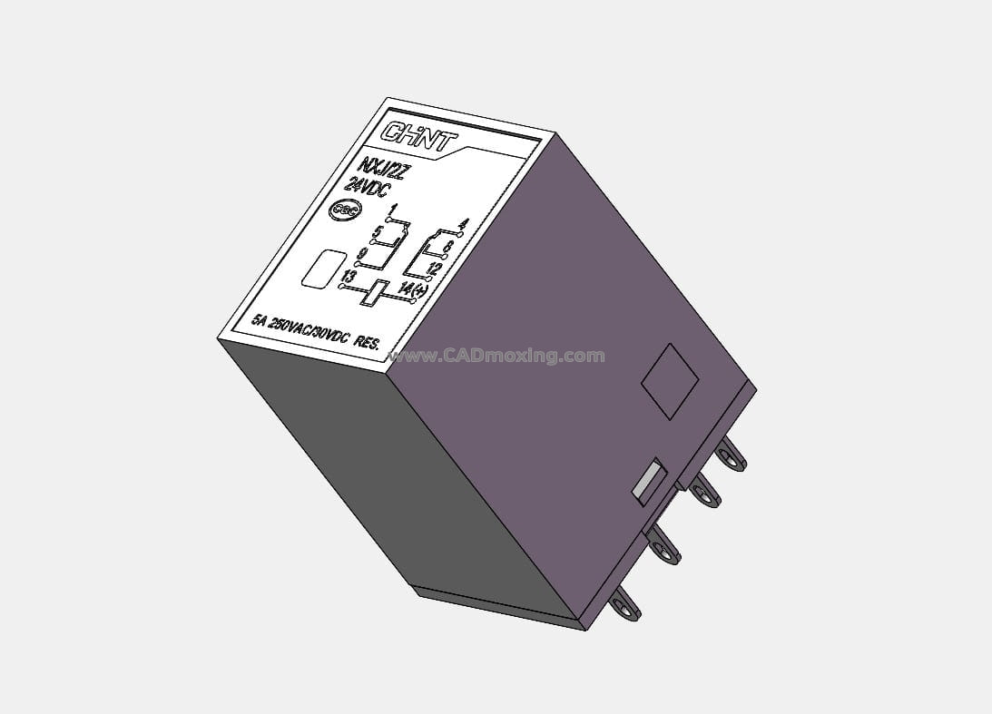 NXJ_2Z小型电磁继电器三维模型