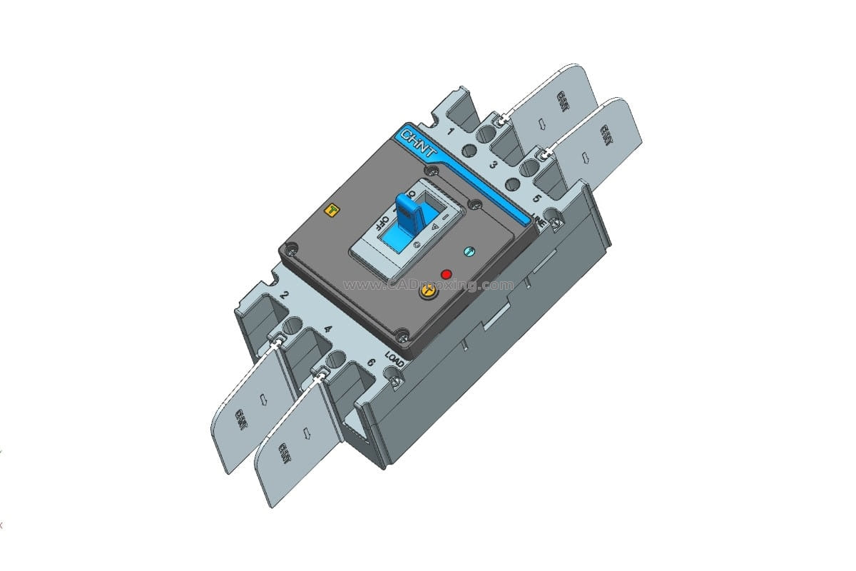 NXMLE-160S 3P剩余电流动作断路器三维模型