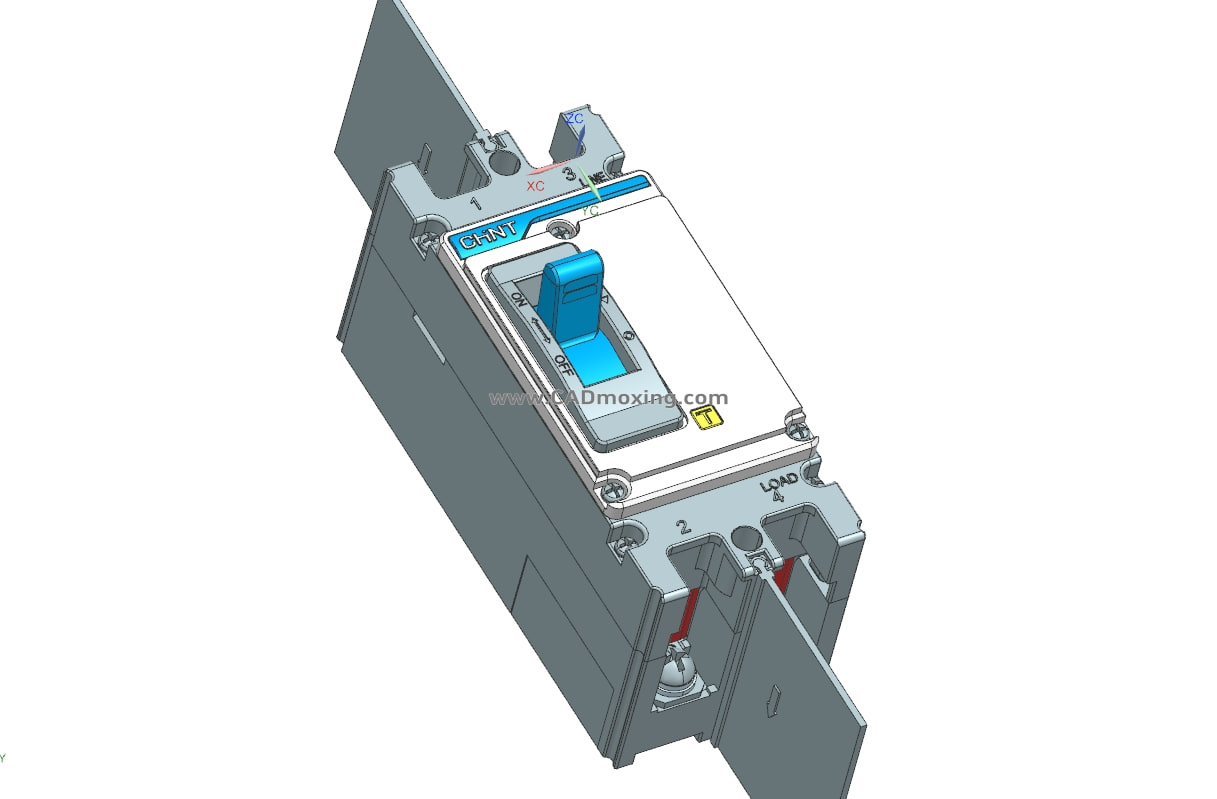 NXM-63S 2P塑料外壳式断路器三维模型