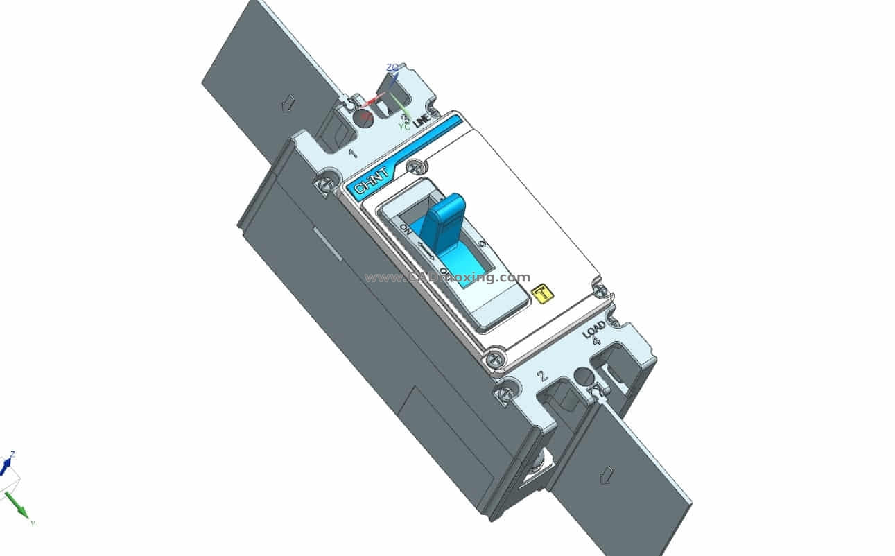 NXM-125S 2P塑料外壳式断路器三维模型