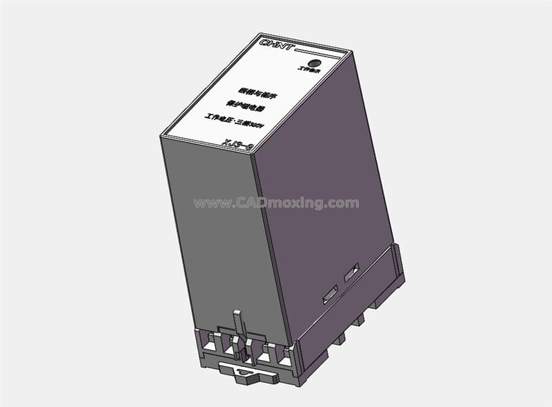 XJ3-G断相与相序保护继电器三维模型