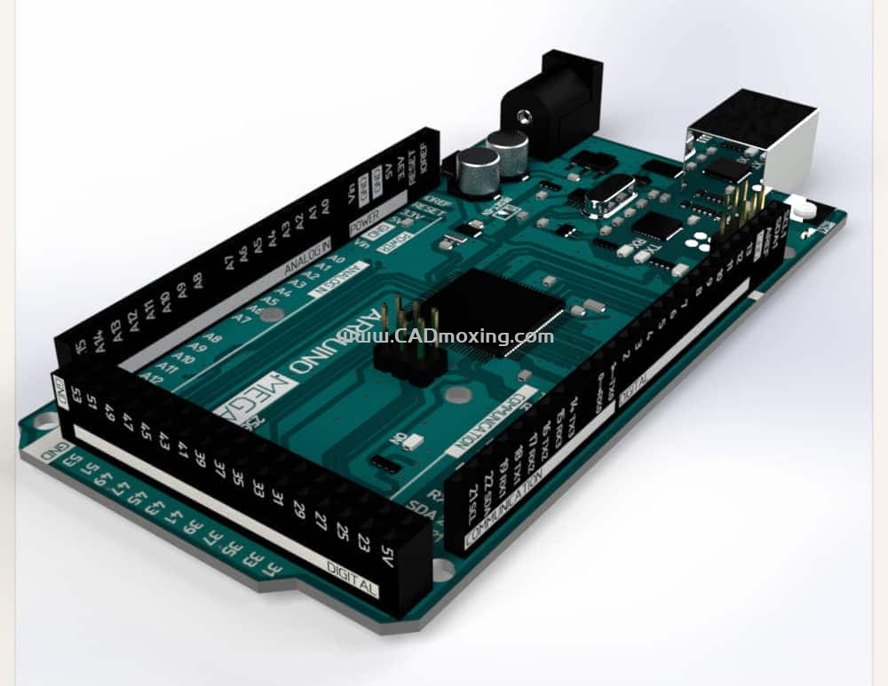 CAD模型网Arduino mega-2560 微控制器单片机开发板三维模型