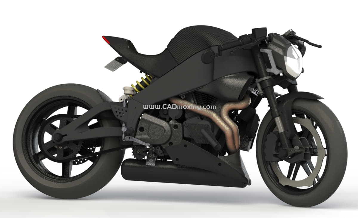 3D扫描建模 2009 Buell XB 12 SCG 定制款摩托赛车