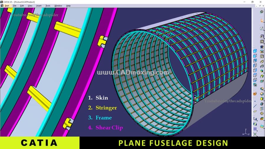 CATIA-V5波音777飞机机身设计模型