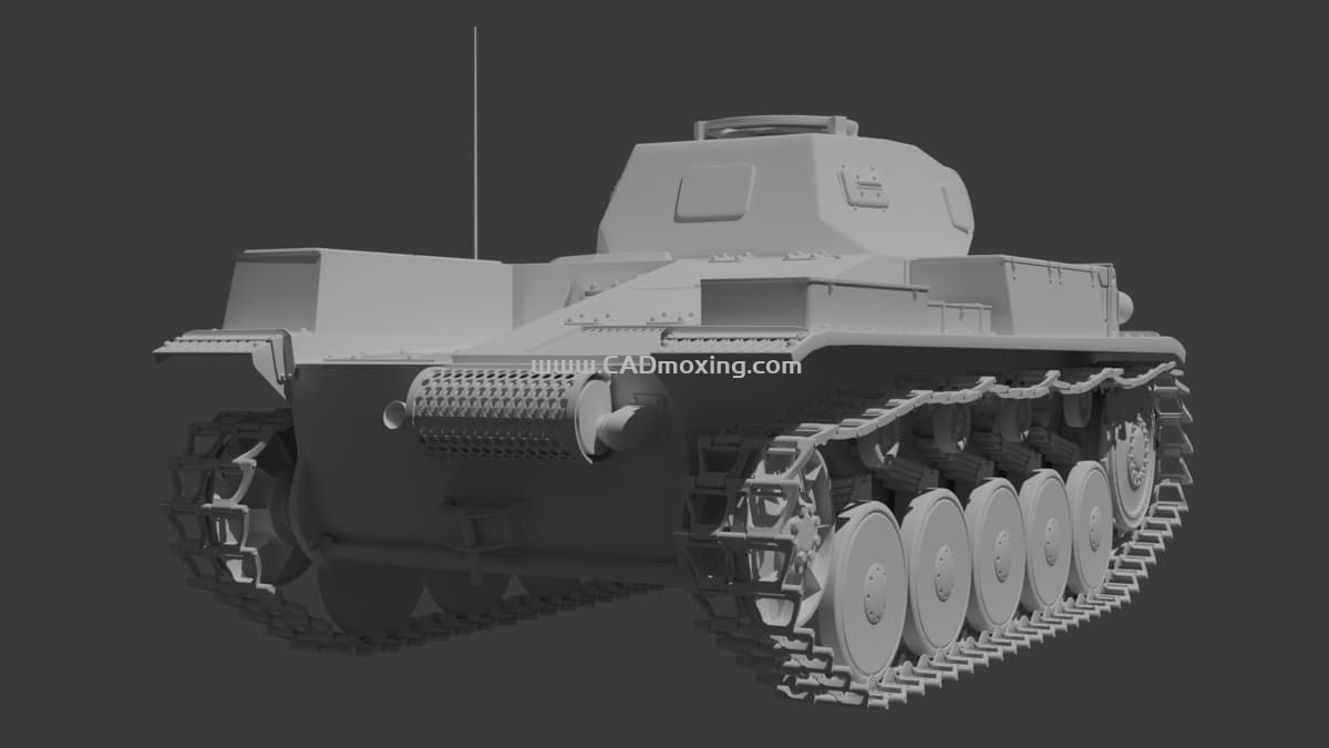 CAD模型网Panzer II 坦克模型3D打印三维模型