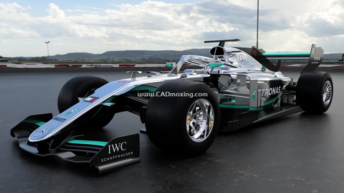 CAD模型网梅赛德斯-AMG-F1-W09-PETRONAS-44版 F1方程式赛车三维模型