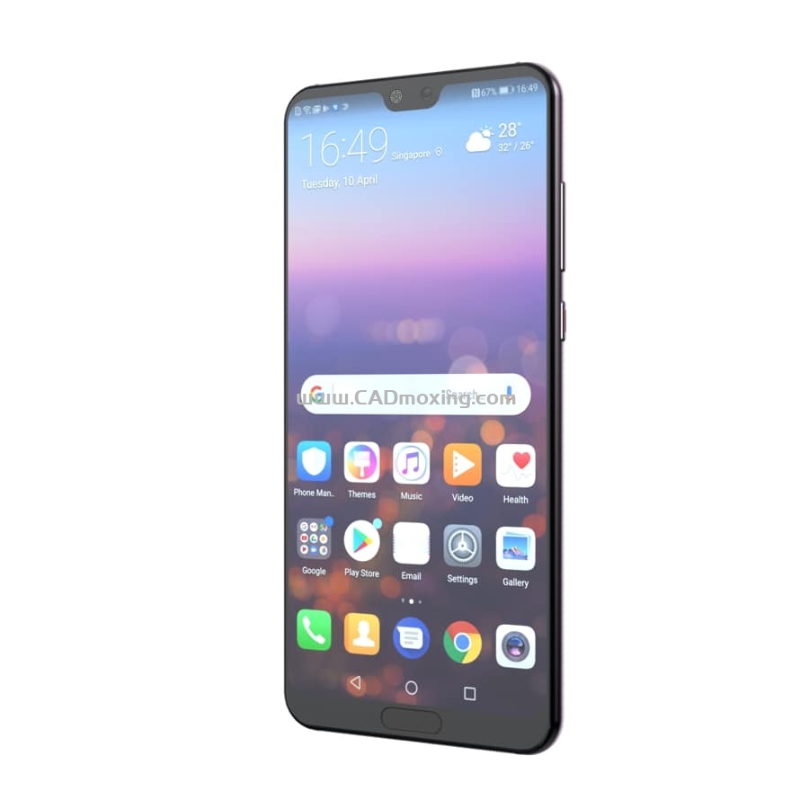 CAD模型网huawei p20-pro 智能手机三维模型