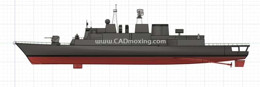 CAD模型网德国MEKO级多用途护卫舰三维模型