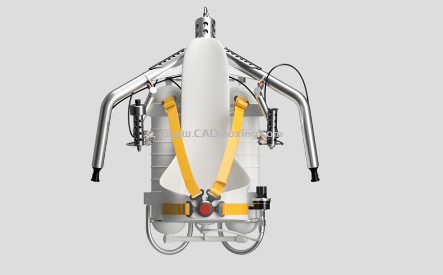 CAD模型网穿戴式单人喷气式飞行背包三维模型