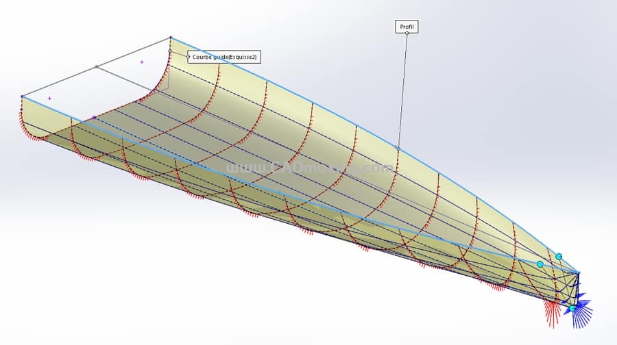 SolidWorks设计建模船体曲面外壳