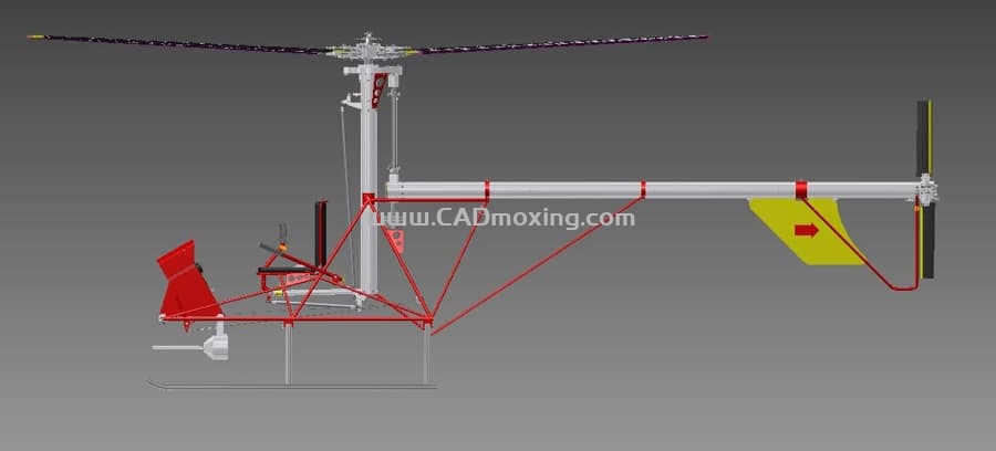 CAD模型网免费下载富丽雅 Furia DIY直升机三维模型+工程图纸三维模型