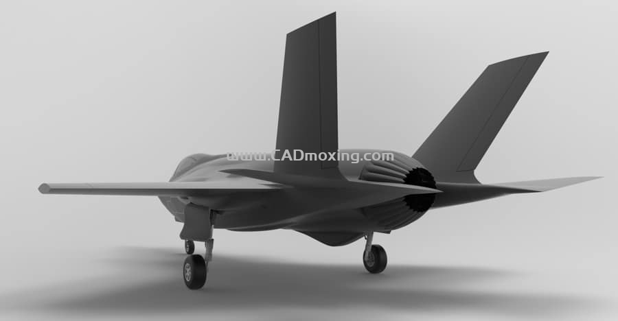 CAD模型网SolidWorks建模+设计树美国空军F-35隐身战斗机三维模型