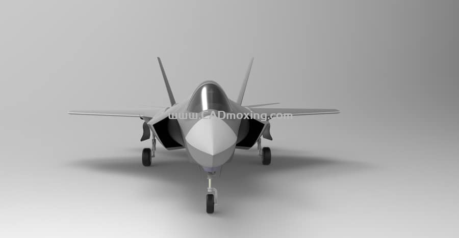 CAD模型网SolidWorks建模+设计树美国空军F-35隐身战斗机三维模型