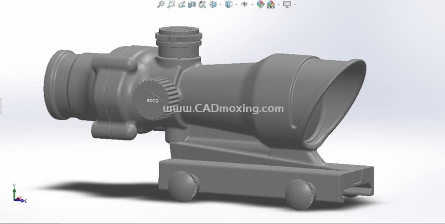 CAD模型网枪械武器16倍光学瞄准镜三维模型