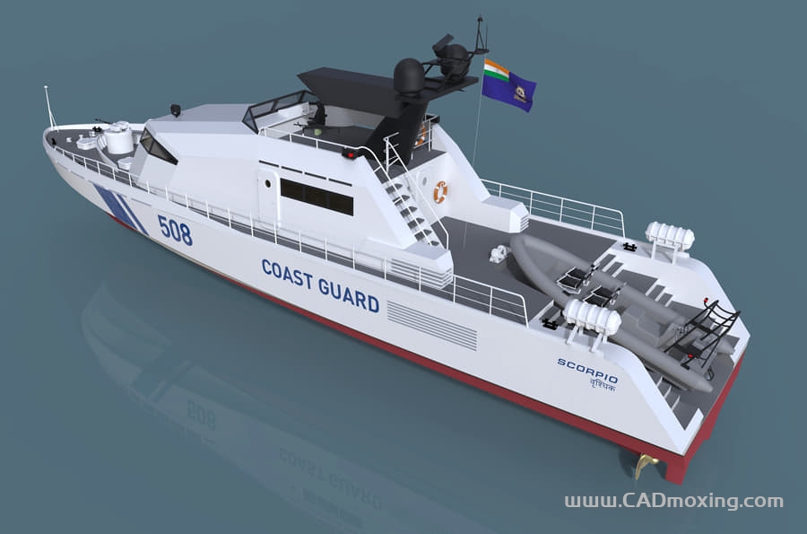 CAD模型网海岸警卫队海军舰船巡逻艇三维模型