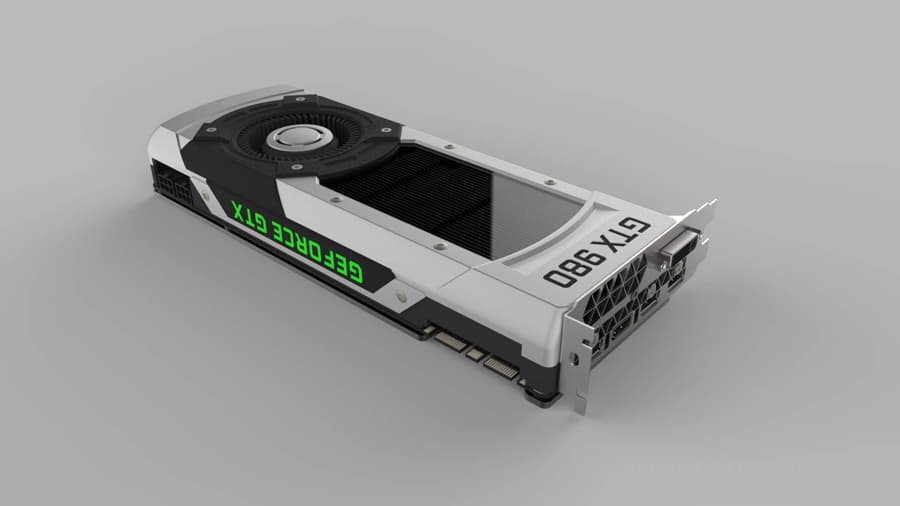 CAD模型网英伟达 Geforce GTX 980 图形显卡三维模型