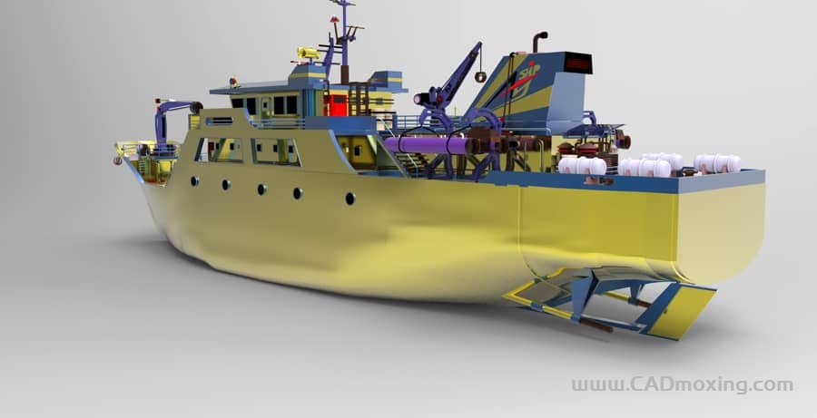 CAD模型网美国海军 LKA 114  探测科考船三维模型