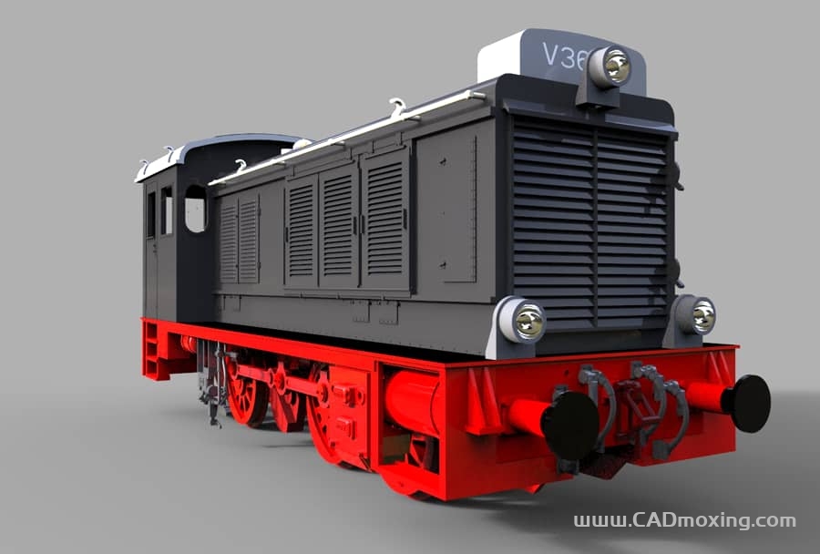 CAD模型网牵引火车头模型三维模型