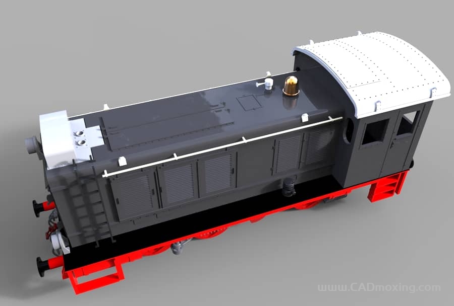CAD模型网牵引火车头模型三维模型