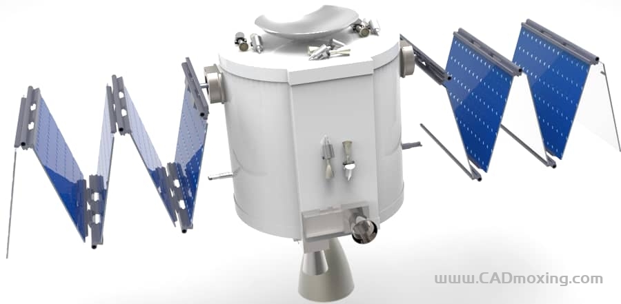 CAD模型网人造太空探测器卫星方案设计模型三维模型