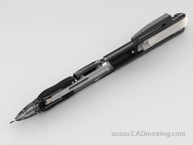 CAD模型网0.3mm自动按钮铅笔设计模型（无结构）三维模型