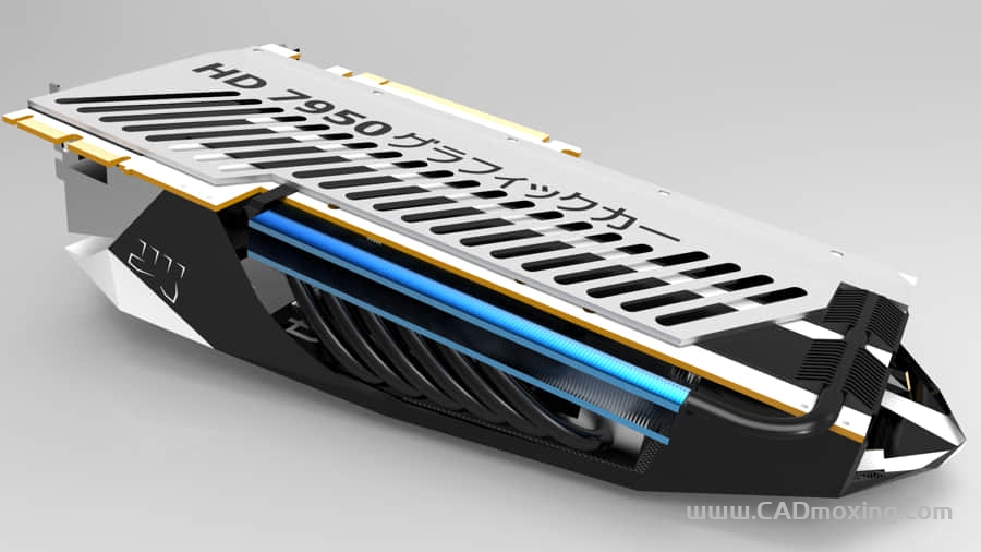CAD模型网AMD HD7950电脑显卡模型三维模型
