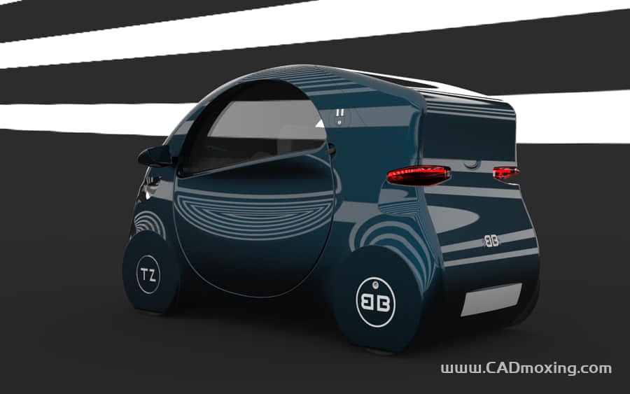 CAD模型网新能源电动代步汽车设计方案三维模型