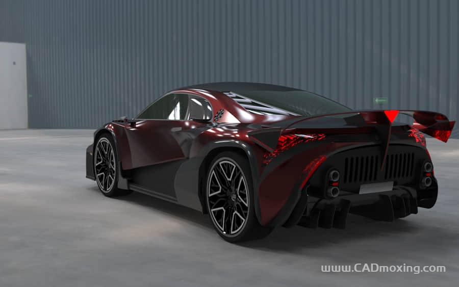 CAD模型网电动超跑汽车外观设计方案模型三维模型