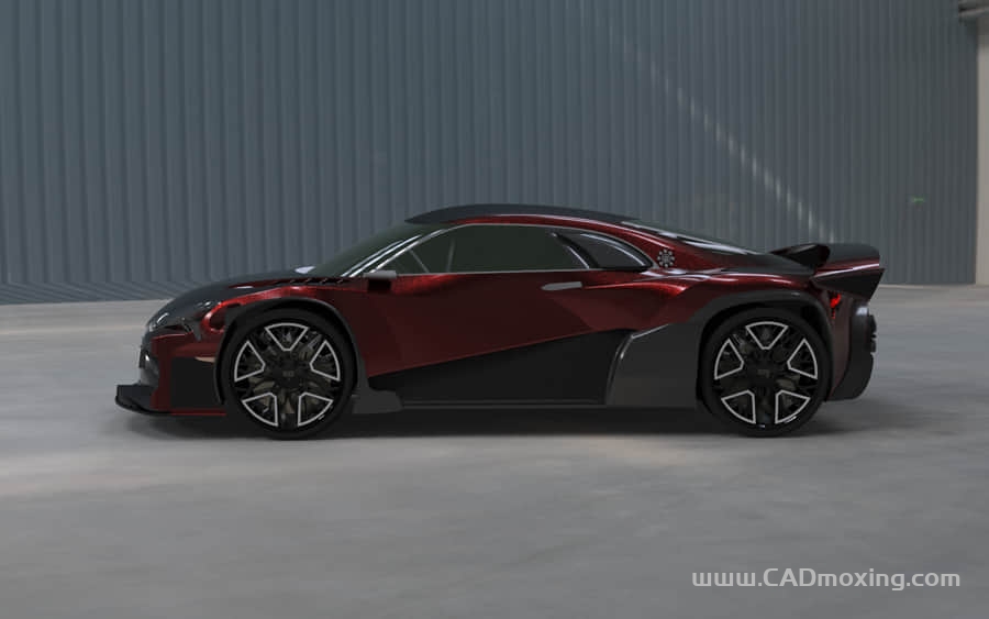 CAD模型网电动超跑汽车外观设计方案模型三维模型