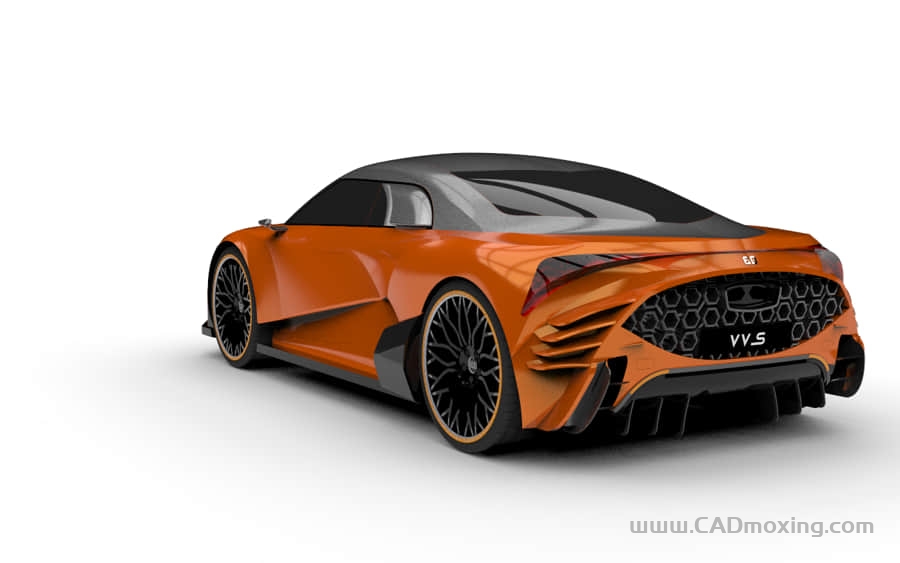 超跑电动汽车气动外观设计模型