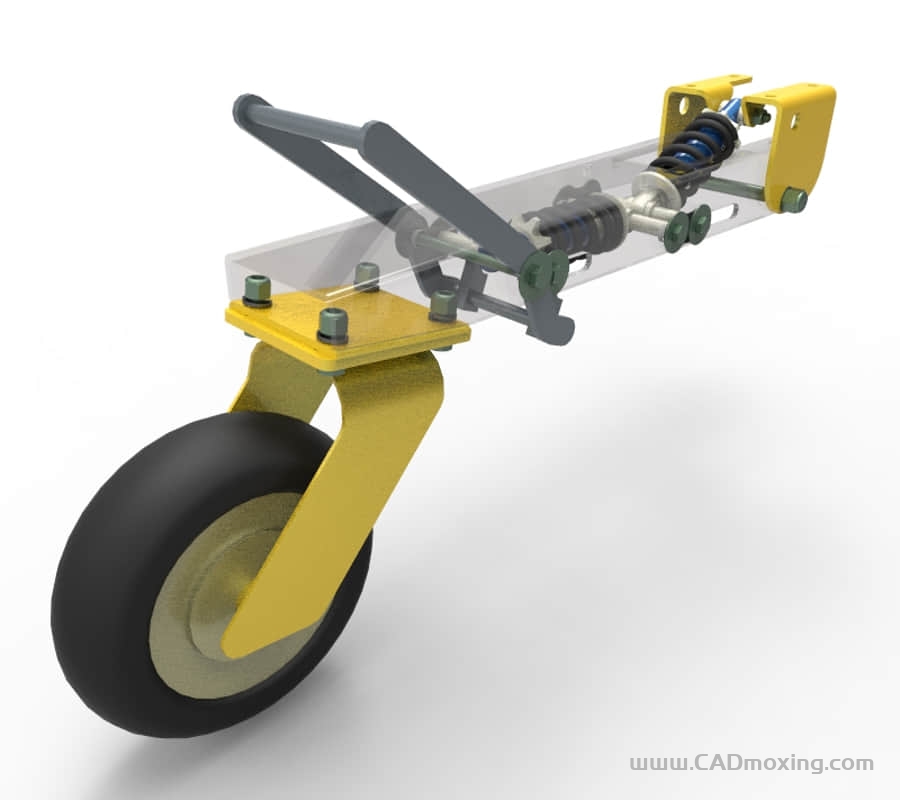 CAD模型网车轮自锁机构三维模型