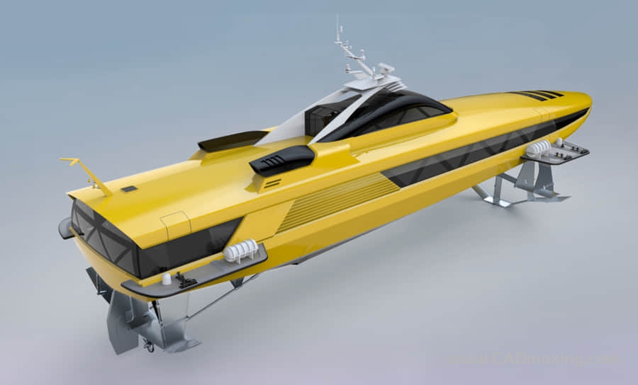 高速水面漂浮飞行快艇船