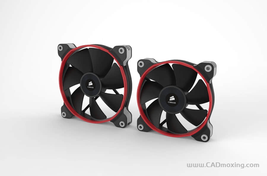 CAD模型网海盗船 SP140 电脑CPU散热风扇三维模型 CAD模型网海盗船 SP140 电脑CPU散热风扇三维模型