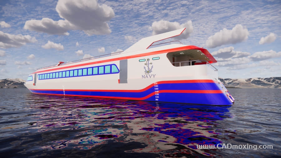 CAD模型网海上快车客运快艇三维模型 CAD模型网海上快车客运快艇三维模型
