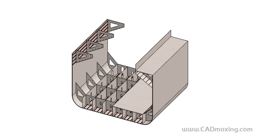 CAD模型网船舶货舱舱段焊接模型三维模型 CAD模型网船舶货舱舱段焊接模型三维模型