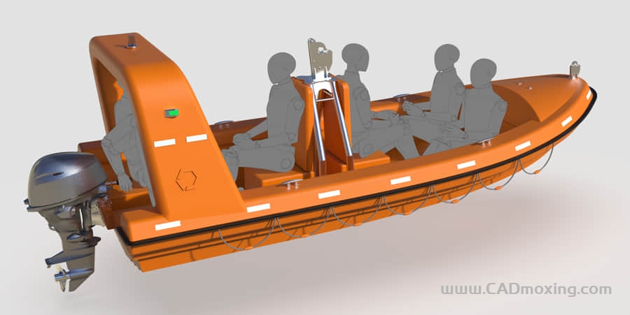 紧急救援救生快艇船