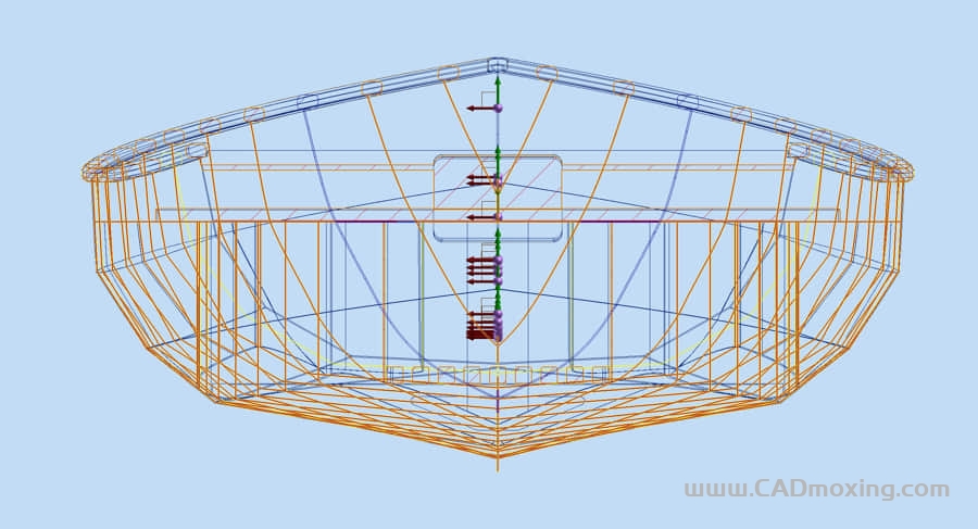 CAD模型网铝合金快艇小船4800mmx1950mm三维模型
