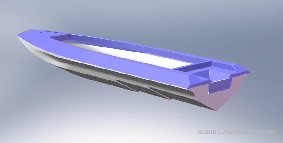 CAD模型网轻型玻璃钢渔船快艇三维模型