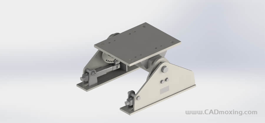 拉杆式水平翻转机构