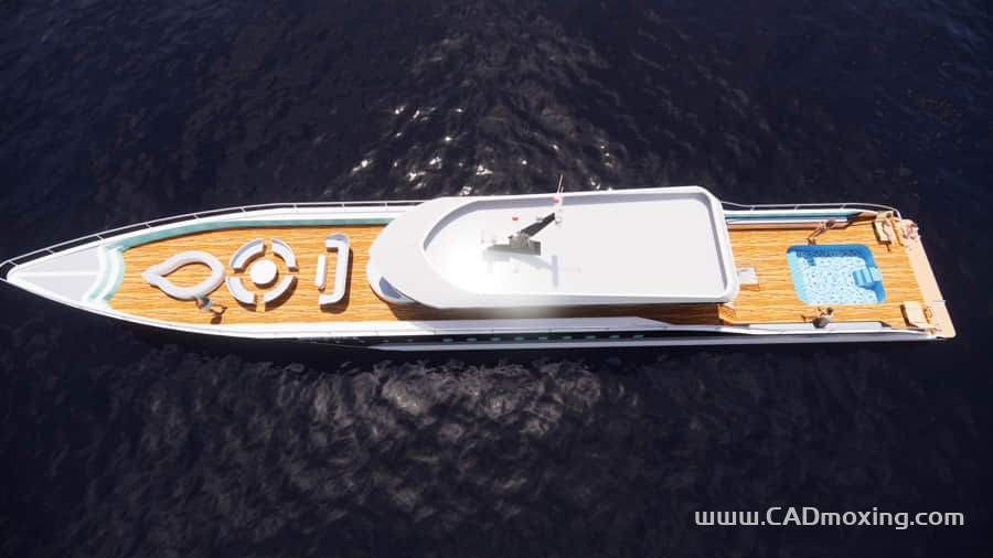 CAD模型网私人游艇外观设计方案三维模型 CAD模型网私人游艇外观设计方案三维模型