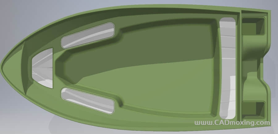 CAD模型网塑料吹塑渔船三维模型