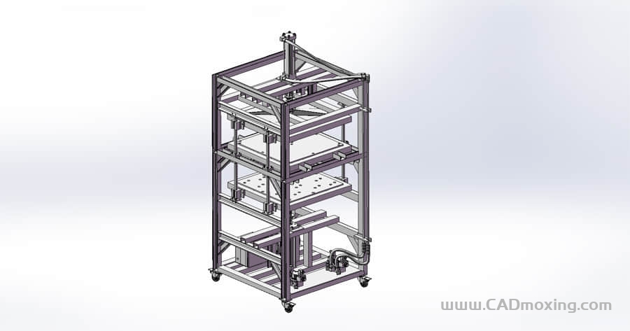CAD模型网液压塑料热冷压板机三维模型 CAD模型网液压塑料热冷压板机三维模型