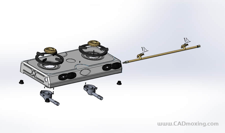 CAD模型网天然气煤气燃气灶三维模型 CAD模型网天然气煤气燃气灶三维模型