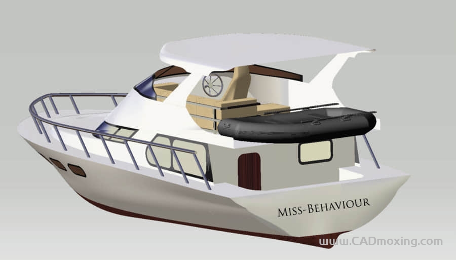 CAD模型网小型私人游艇快艇设计模型三维模型